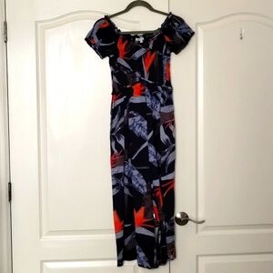 Patrons of Peace XS wide leg floral stretch top romper